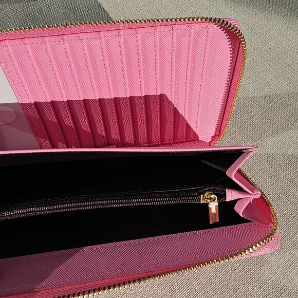 New Pink & Gold Chelmon Zip Around Wallet with Wrist Strap Lots of Card Slots - Picture 4 of 7